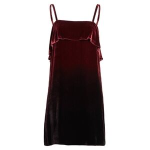 Alice + Olivia Bess Ombre Velvet Dress Burgundy Sz 4
